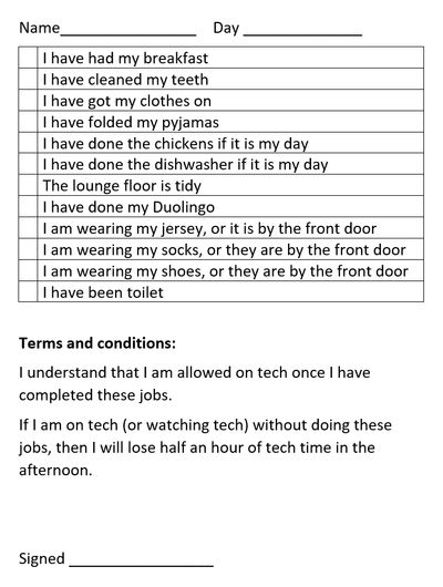 House Rules — Contract Style